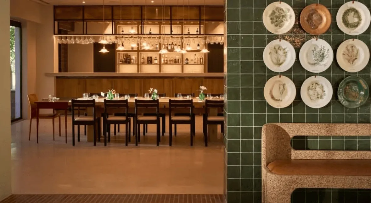 Interior of L'ami Family Brasserie in Franschhoek.