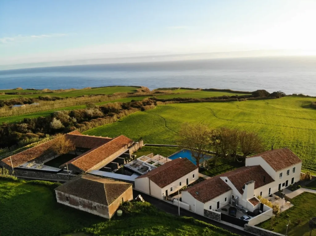 Sensi Azores overlooking green coastal landscape with Atlantic ocean views