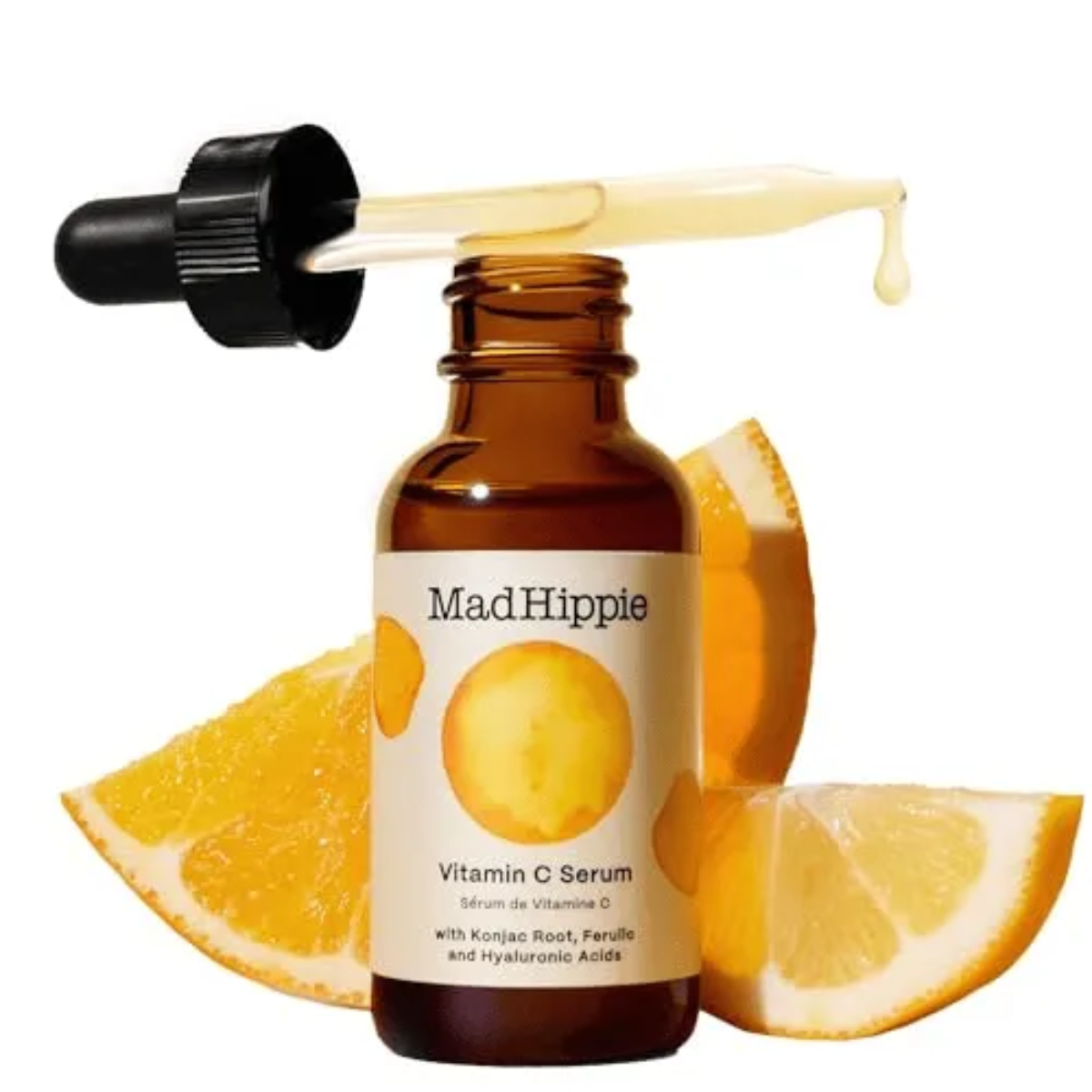 Mad Hippie Vitamin C Serum amber bottle.